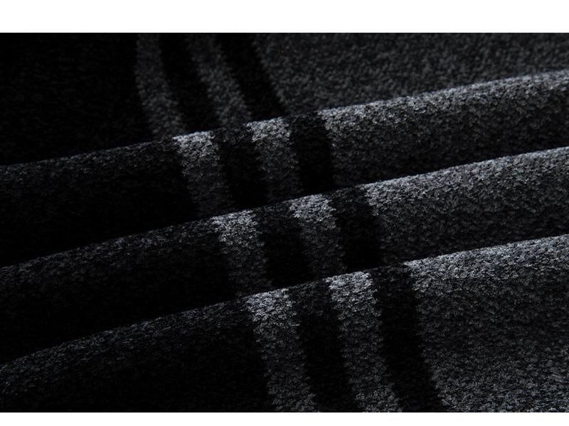 Men's Color Block Stand Collar Knitted Cardigan - Autumn/Winter Plus Velvet Long-Sleeve Sweater