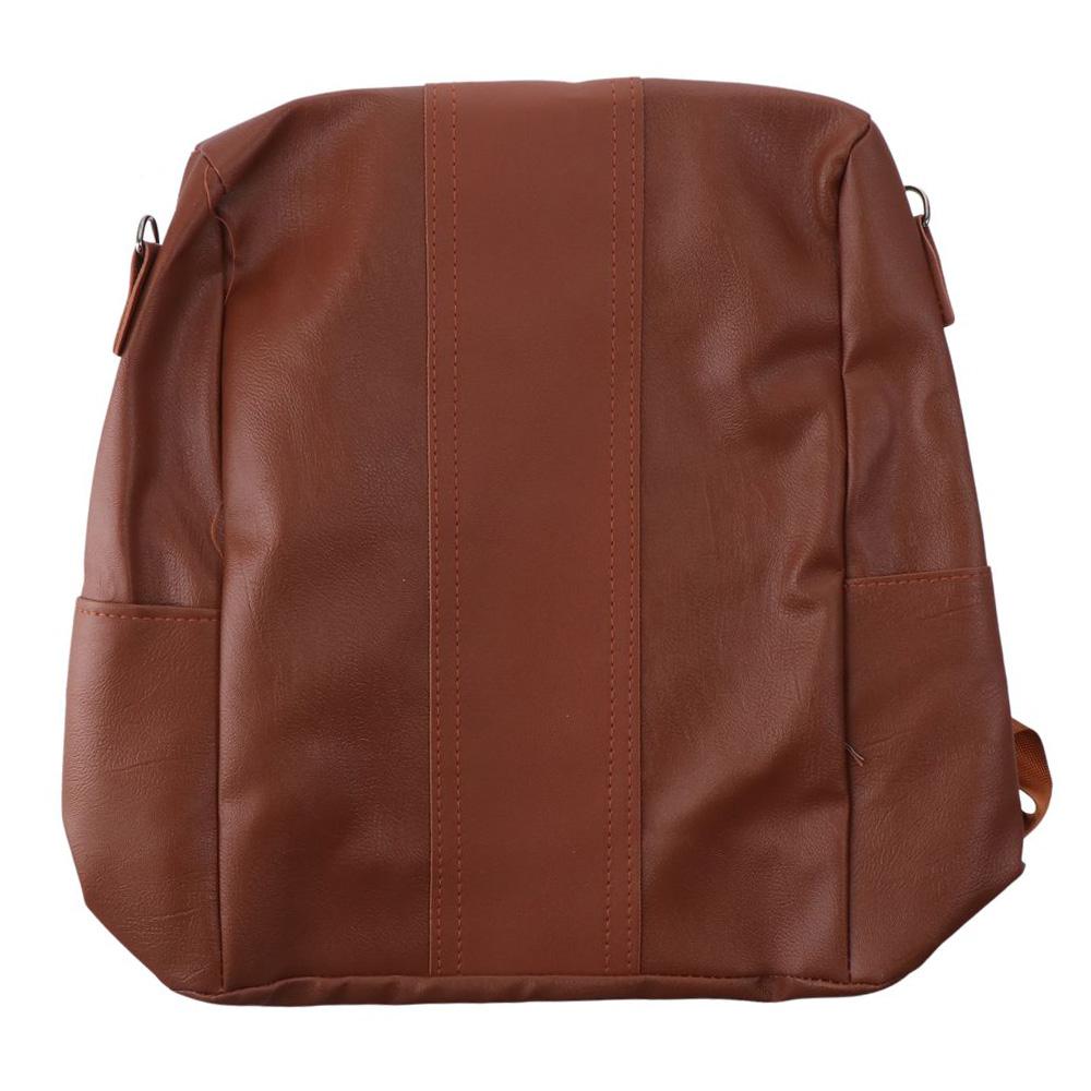 

Fashion Anti-theft Design Outdoor Casual Daypack Leather Knapsack Shoulder Bag Female Rucksack светло-коричневого