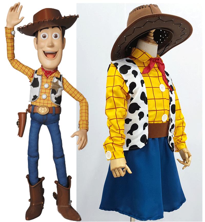 L Halloween Cosplay Toy Story 4 Anime Costumes Sheriff Woody Bo Peep Stage Costumes Family Party Costumes Carnival Costumes.