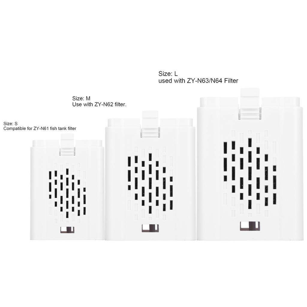 3pcs Aquarium Fish Plastic N60 Filtering Barrel with Filter Cotton L Size