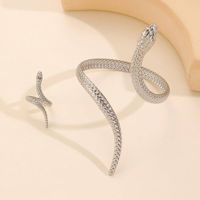 1Pcs/Set Vintage Snake Shaped Bracelets For Women Men Exquisite Punk Ring Personalized Earrings Party Jewelry Accessories Gifts
