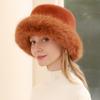 Pălărie de iarnă de lux din blană artificială pentru femei - groasă, pufoasă și caldă cu protecție pentru urechi | Poliester ușor, elastic | Se poate spala la masina