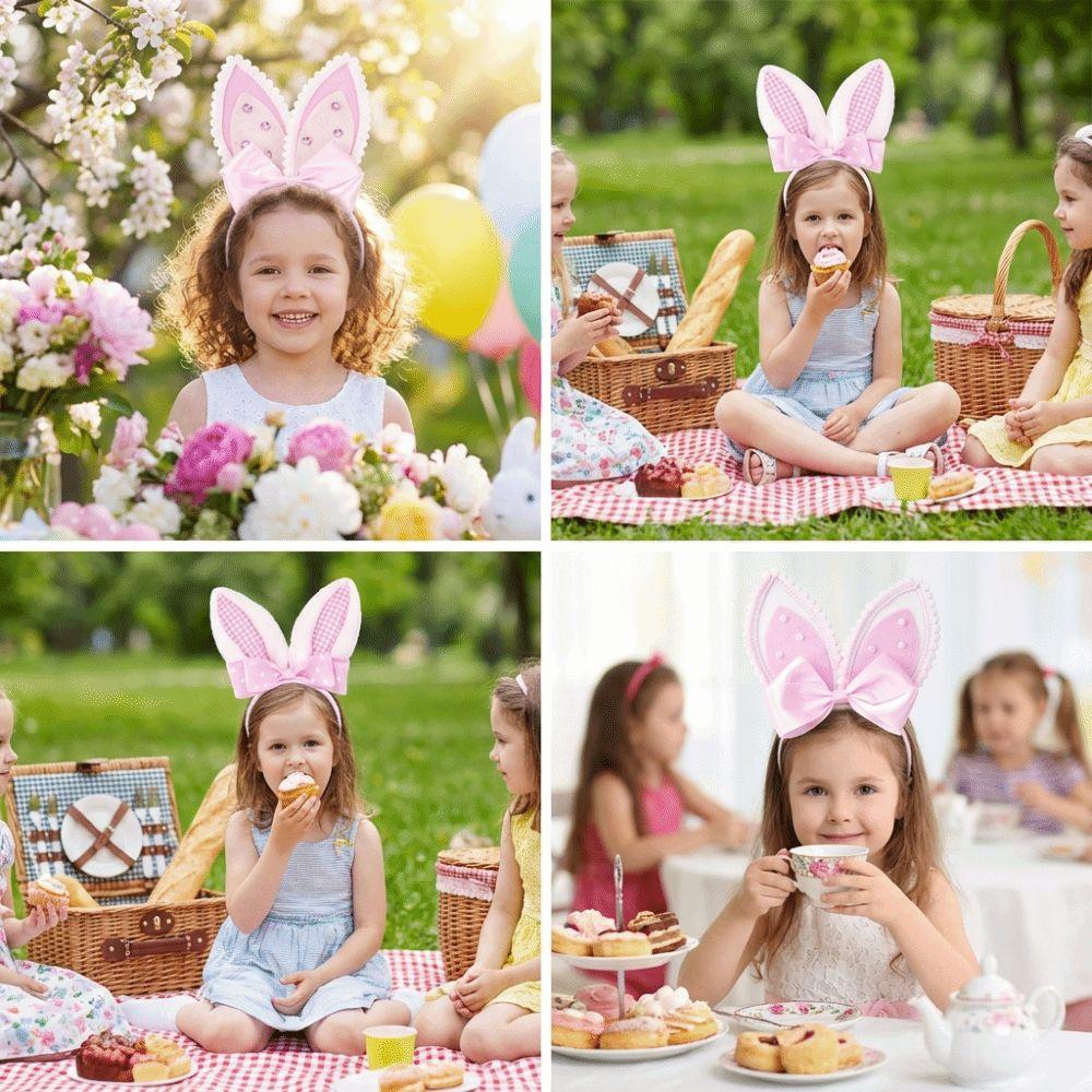 Plush Easter Headpiece Non-slip Rabbit Ear Hair Hoop Bunny Ear Headband  Cosplay Event