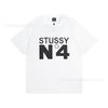 [2] American trendy brand short-sleeved t-shirt black and white collection printed short-sleeved t-shirt casual couple men and women of the same style