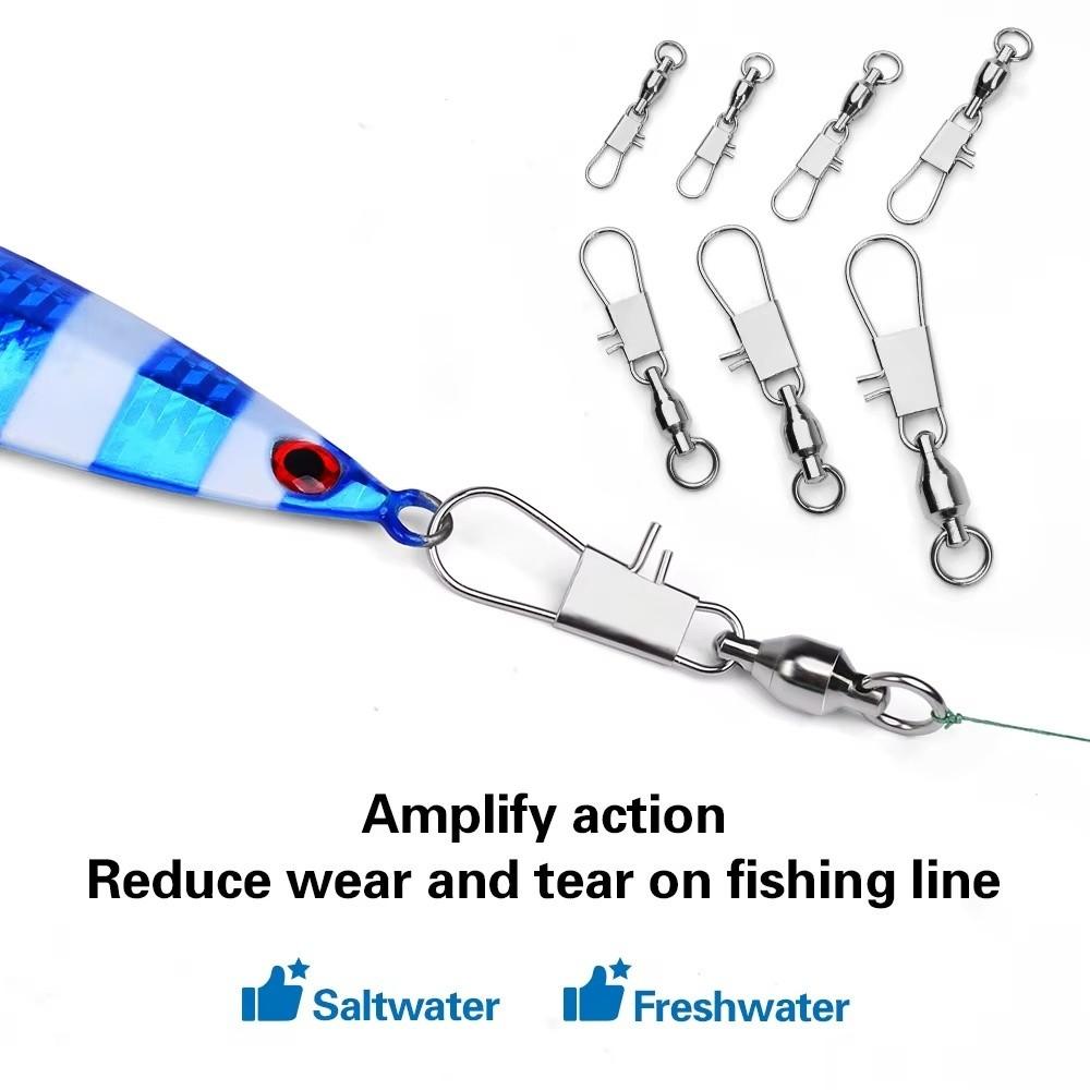 Ball Bearing Fish Snap Swivels Rolling Swivel Fishing Connector Fishing Swivels  Fishhook