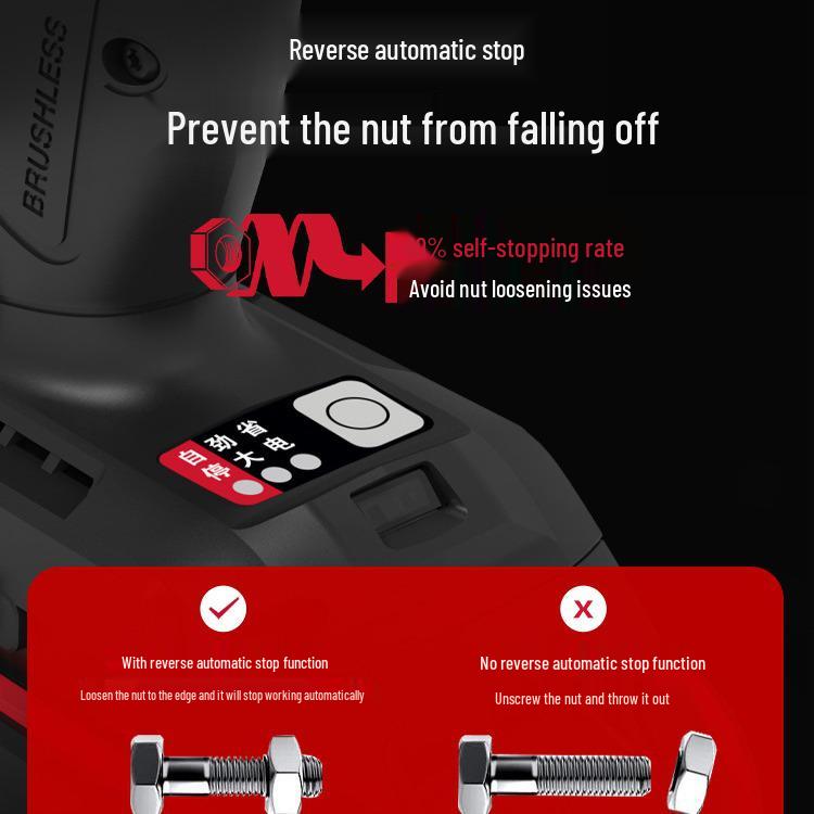 Kasheng KU272 Woodworking 20V Electric Impact Wrench, High Torque Brushless Lithium Battery Rechargeable.