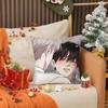 Anime Boys' love Pillow Case Anti-dustmite Pillow Invisible zipper silky short plush Sofa cushion cover