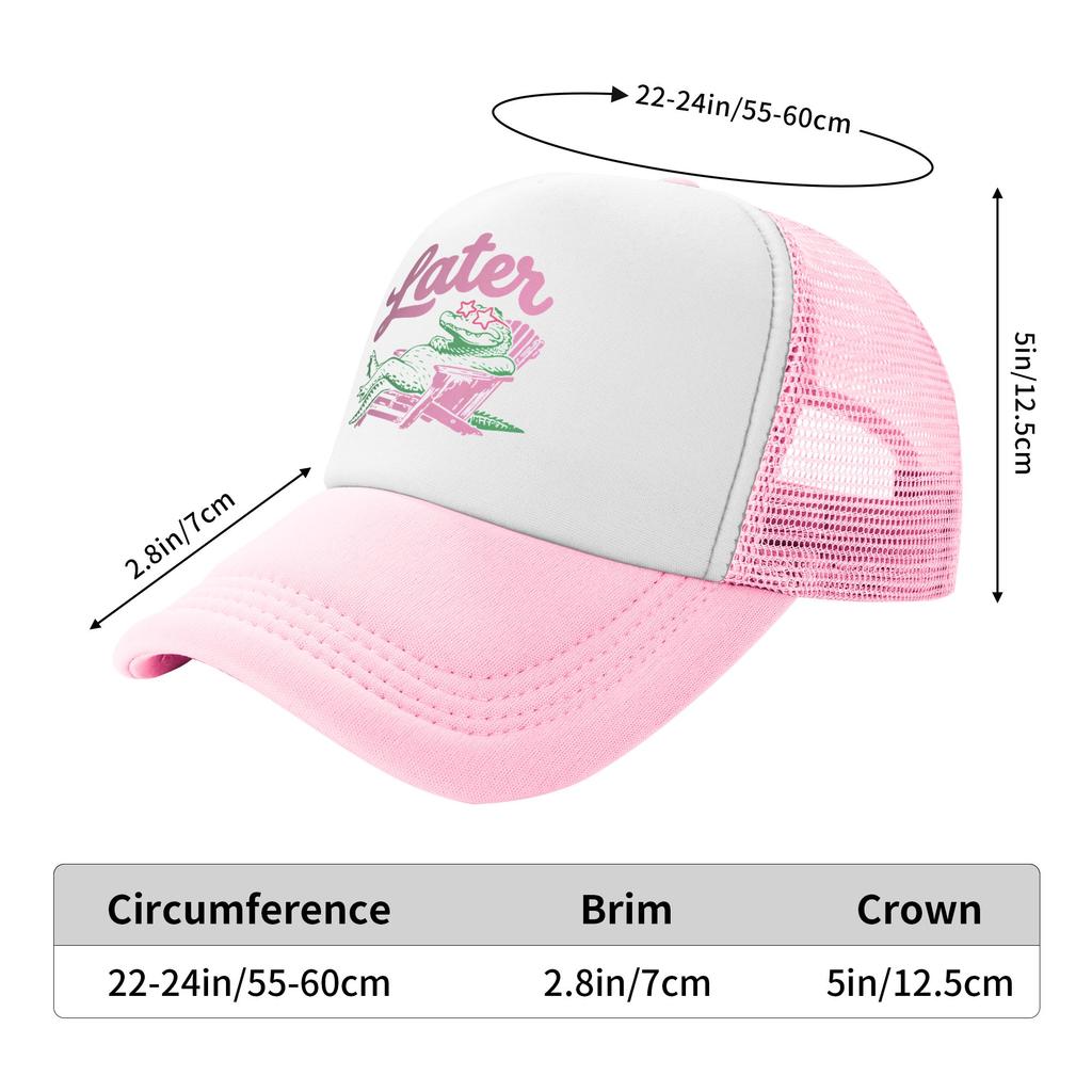 See You Later Teacher Alligator Summer Baseball Cap Cool Trucker Hat Couple Women Print Tennis Skate Sun-Proof Snapback Cap