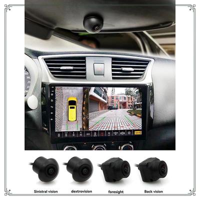 360 מצלמה לרכב נוף היקפי פנורמי 1080P AHD ימין+שמאל+חזית+ מערכת מצלמה אחורית עבור אנדרואיד אוטו רדיו ראיית לילה