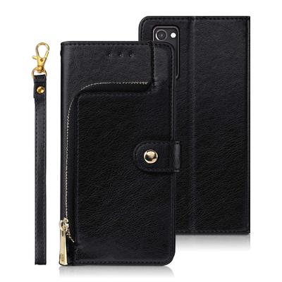 Zipper Wallet Case For Vivo Y20 Y31 Y51 Y21 2020 Y20 V21E V21 V20 SE Y53S Y55S V23E X60 Cover Flip PU Leather Holster Card Slot Lanyard Phone Bumper
