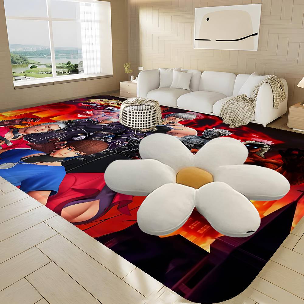 Game The King Of Fighters Hallway Carpet Non-Slip Laundry Room Mat Laundry Decor Balcony Child Living Room Bedside Area Rugs