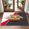 RB Leipzig Football Design Crystal Velvet Rug Soft Decorative Mat for Bedroom Entrance