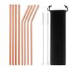 Mixing Color Reusable Metal Drinking Straws 304 Stainless Steel Straw Set with Cleaner Brush Bar Drinkware Party Accessory