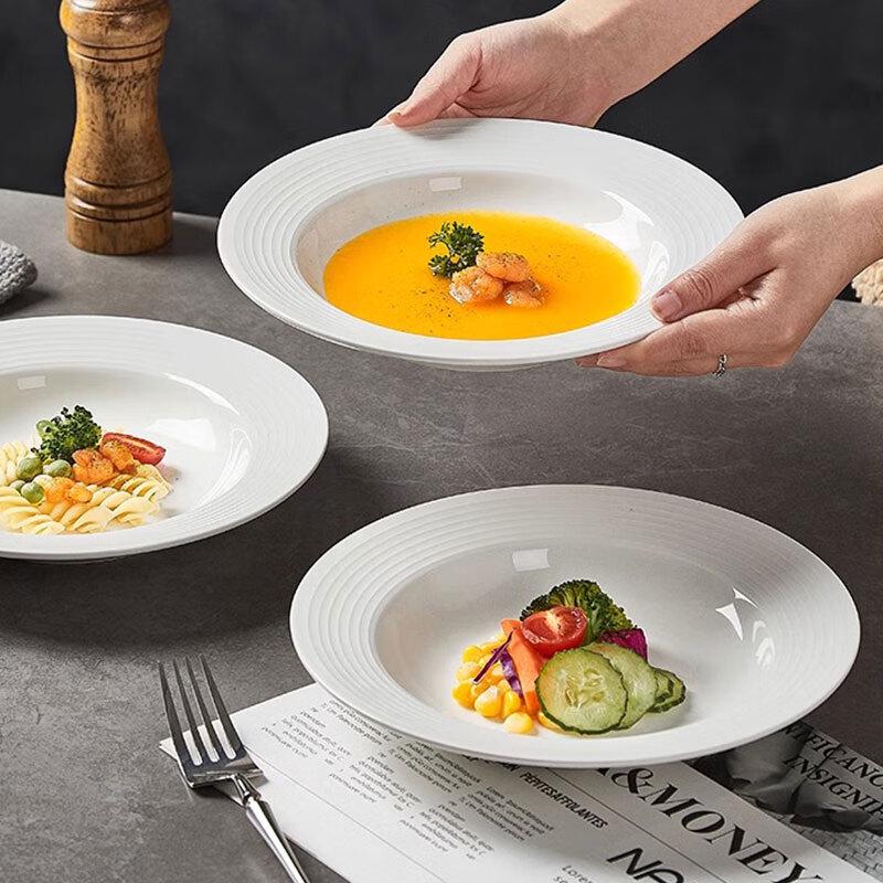 

Jiwu Senlin Threaded Ceramic Rimmed Plates