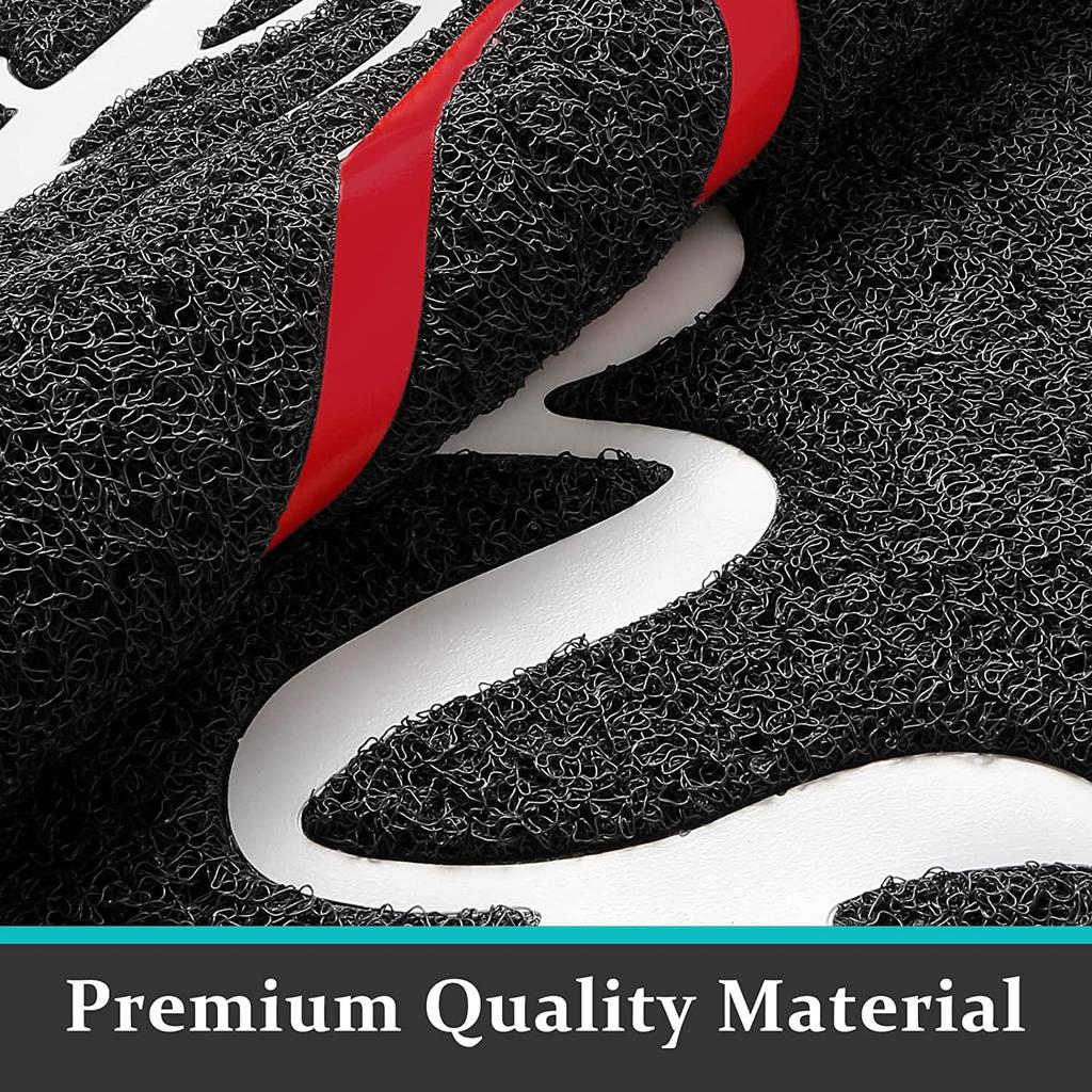 Olanly Washable Home Doormat Cute Letters Non-Slip Door Mats For Front Door Garden Dirt Trapper Entryway Mat Of Outdoor Indoor