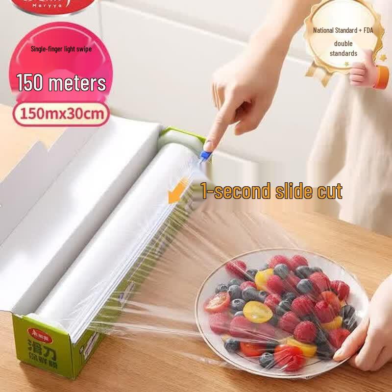 MARYYA Food Grade PE Cling Film with Slide Cutter
