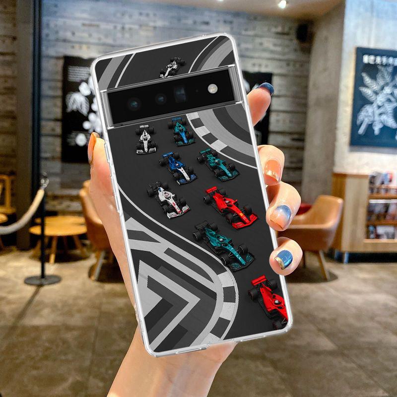 Phone Case Cover for Google Pixel 9 8 7 6 5 4 4XL 7A 6A 5A 4A 3A Pro XL 5G Transparent Soft TPU Nurburgring F1 Circuit Pattern