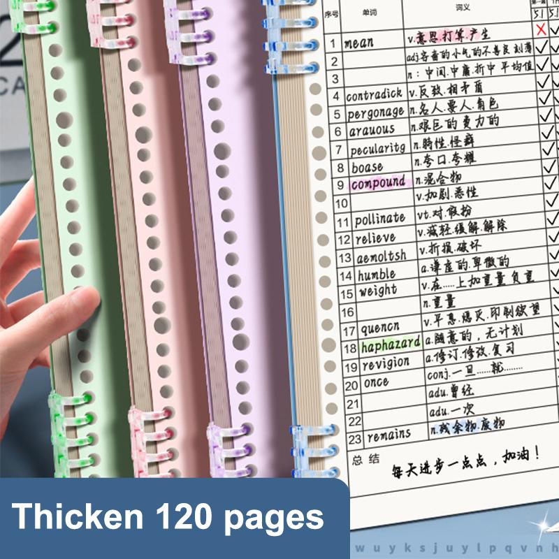Vokabelheft mit Gedächtniskurven-Planer, 1 Set Blätter-Wortbuch für Schüler, Selbstdisziplin-Tagebuch Schreibwaren Geschenk