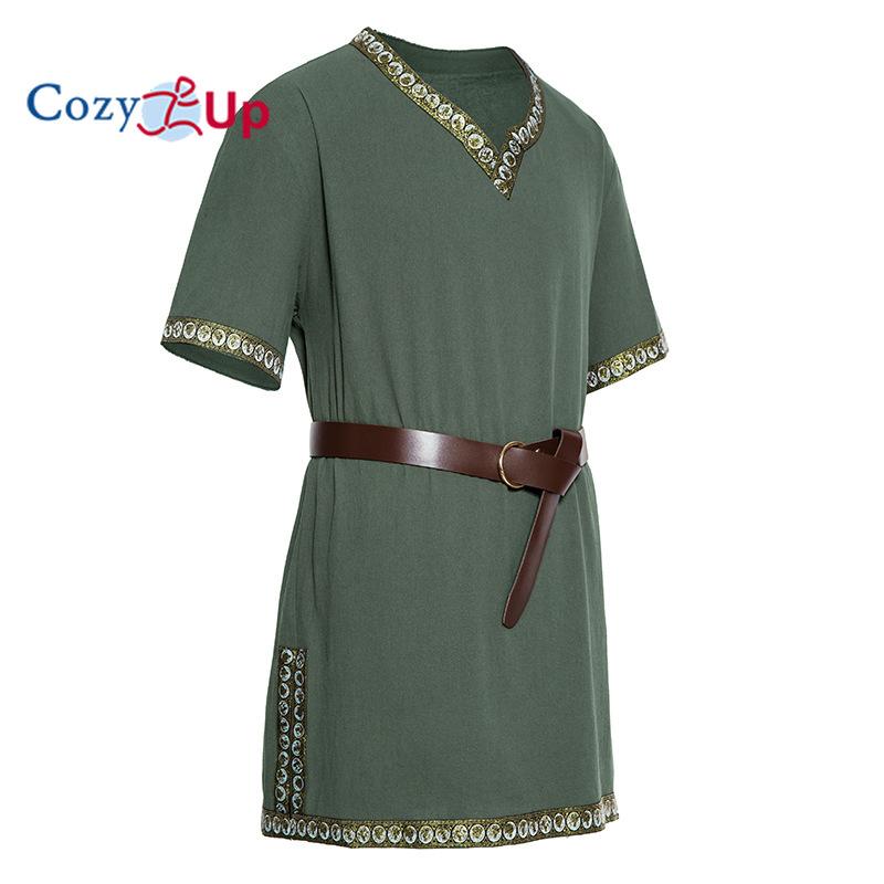 Cozy Up Mens Medieval Costume Viking Knight Tunic Halloween Renaissance ...