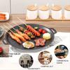 Round Cast Iron Grill Pan For Outdoor Barbecue And Home Use With Sun Pattern Design