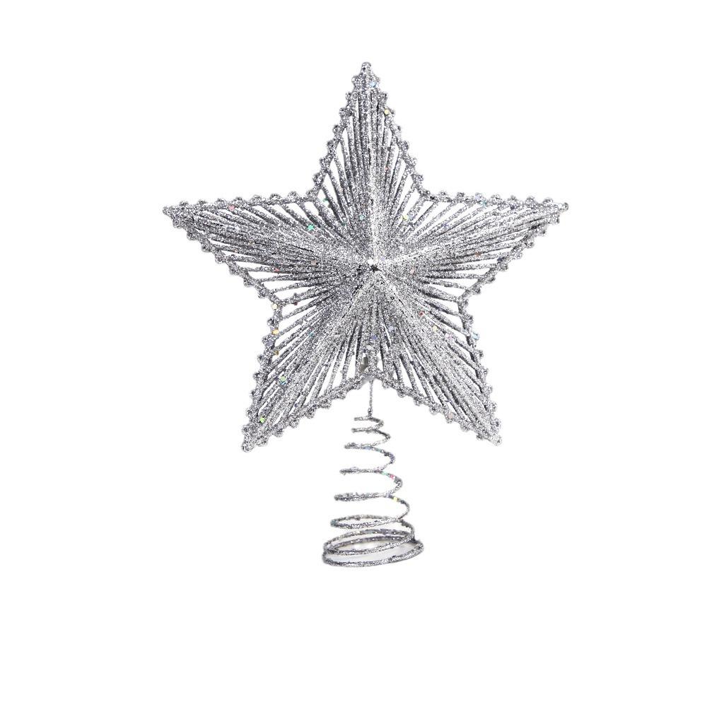 Pentagram Cutout 3D Star Christmas Tree Topper Ornament