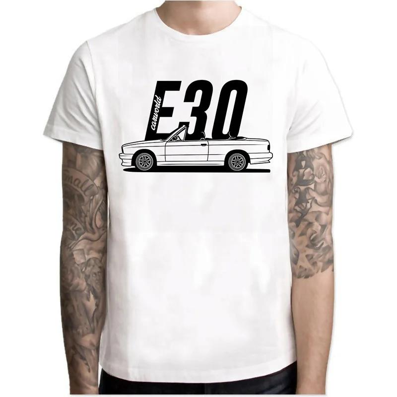 New Arrival Cool Automotive Car Turbo E30 men t shirt Anime T-shirts tee shirt homme TShirt  men clothing Q7