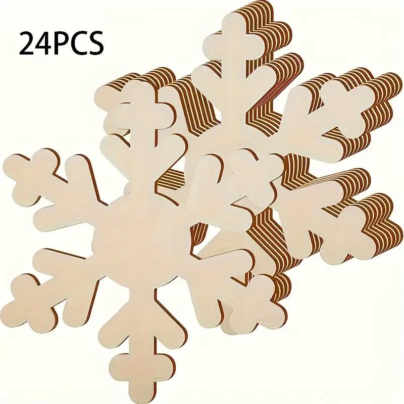 

Top Quality Wooden Snowflake Shavings - Beige and Brown Blank Pieces, Pre-Cut Snowflakes for Winter, Christmas Wedding, Party Other&Other