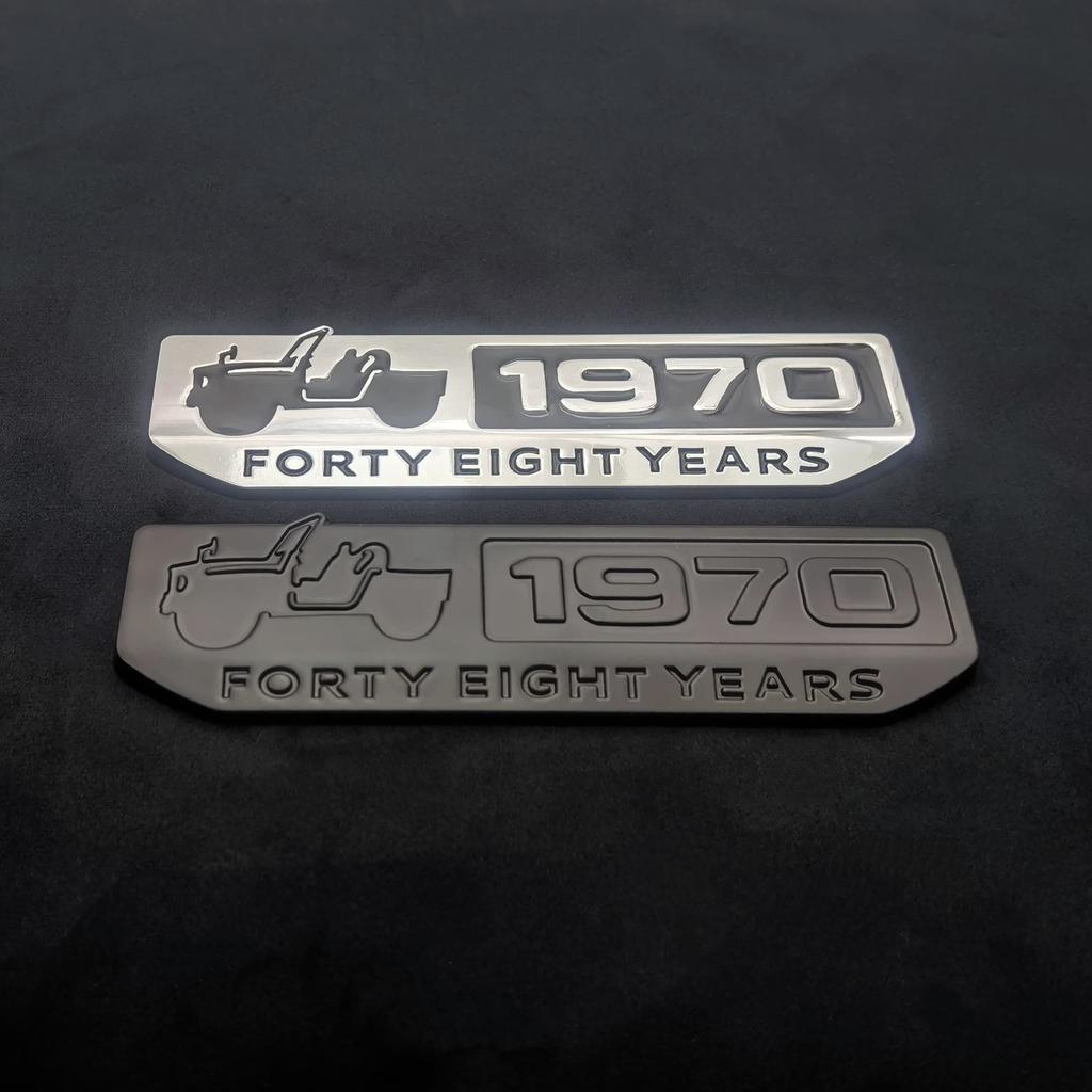 1Pc 3D Metal 1970 Commemorative Mark Car Body/Car Sider Fender/Car Rear Trunk Emblem Badge Sticker for Jimny JB23 JB43 JB64 JB74