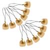 12Pcs Christmas Tree Bells Alloy Hanging Bell Ornament DIY Bell Craft Kit for Holiday Decoration Home Wall Pendant