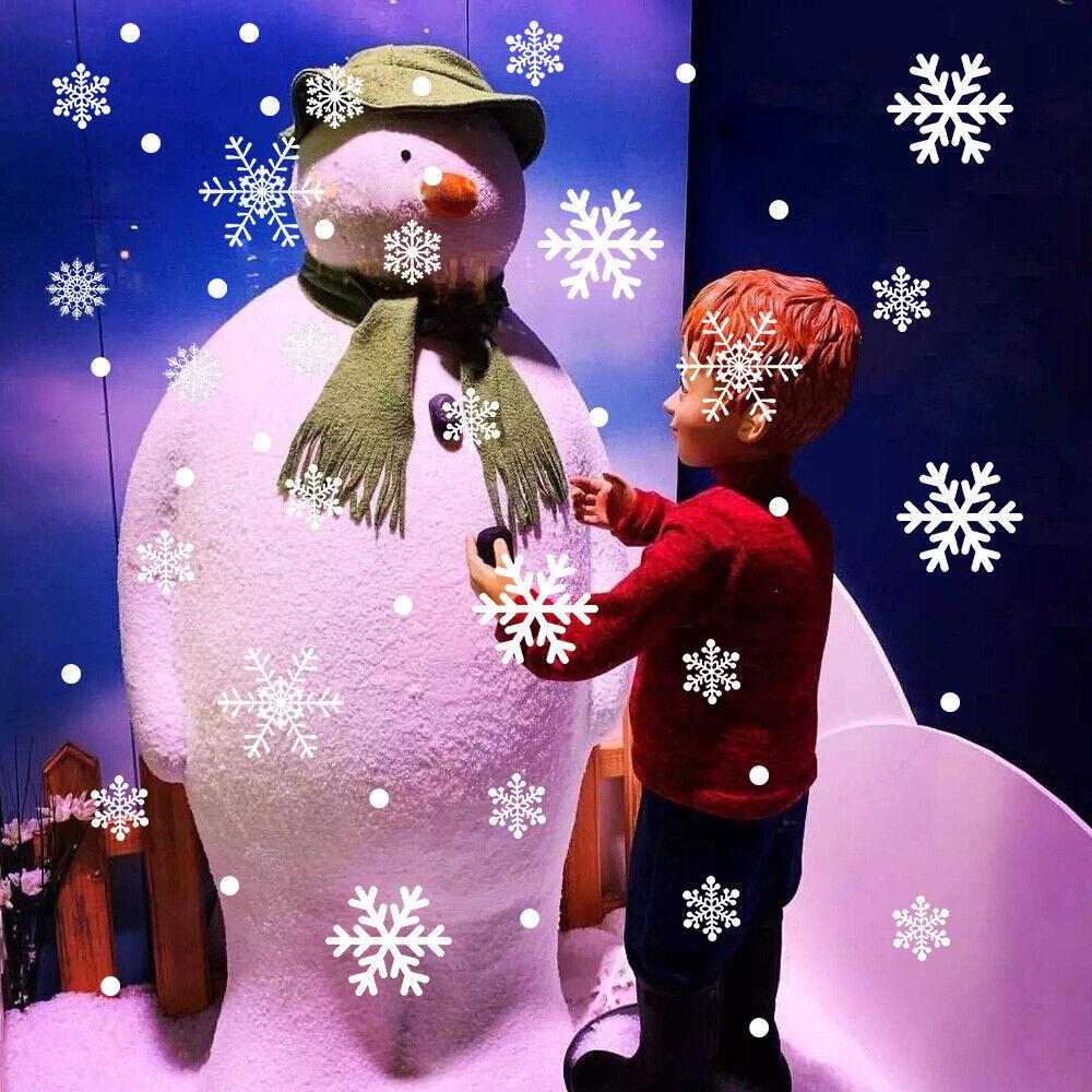 Merry Christmas Decal Stickers Clings Decal Electrostatic Sticker Christmas Windows Snowflakes