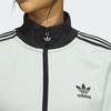 adidas Originals Cropped Jacke Colorblock Retro Sport Stehkragen Jacke Damen Jacke Leinen-Grün IY9460