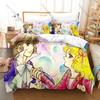 Manga Candy Duvet Cover + 2 Pillowcases Cute Kawaii Anime Candy Cartoon Print Soft Microfiber Bedding Bedroom Decor For Teen