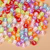 Acrylic Drip Oil Single Letter Flat Beads — Transparent DIY Bracelet Jewelry Accessories for Kids