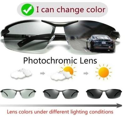 Polarized Photochromic Sunglasses Men's  Driving Transition Lens Sunglasses