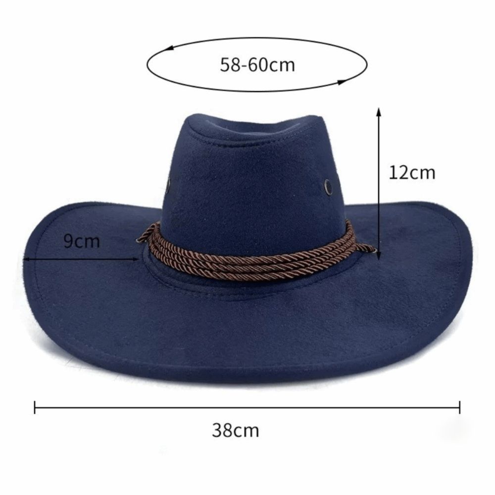 Fashion Western Style Western Cowboy Hat Ethnic Style Large Brim Jazz Hat Mongolian Caps Travel