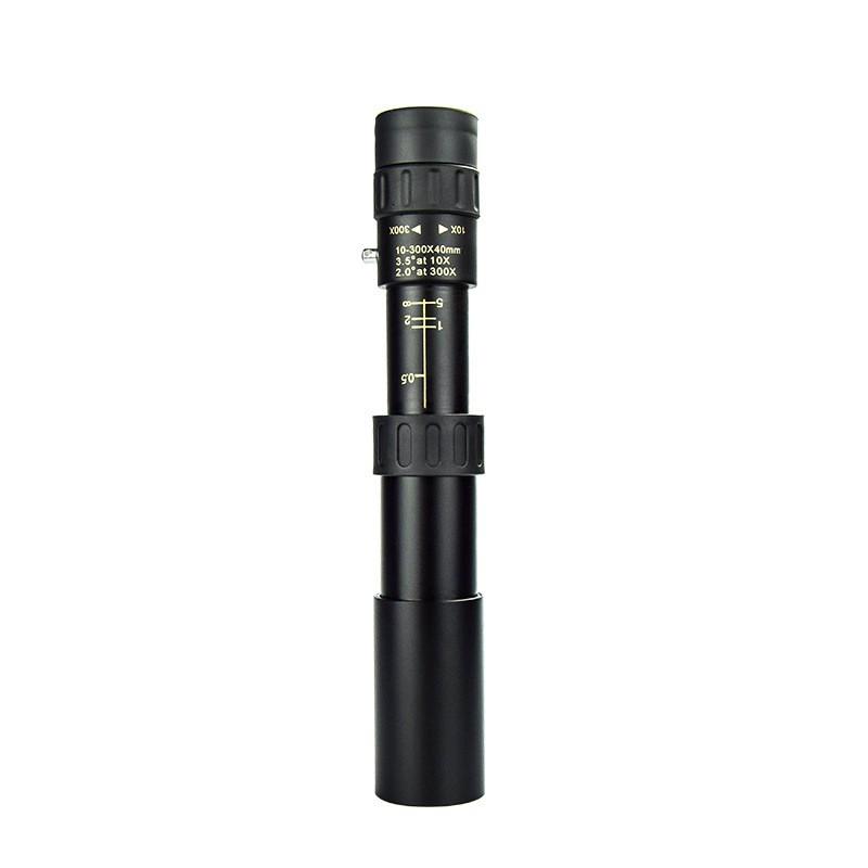 10-300x40 Zoom Monocular Telescope Metal Body Portable High Magnification Outdoor Viewing Scope