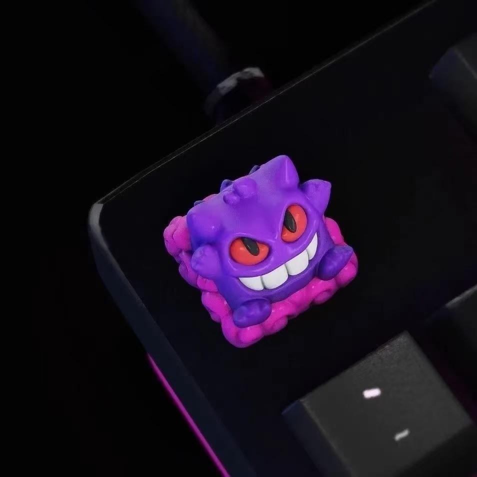 Pokemono figūrėlė Gastly Haunter Haunter Klavišo dangtelis Kryžius Mechaninė klaviatūra ESC Pagrindo klavišo dangtelis Žaislai Dovana
