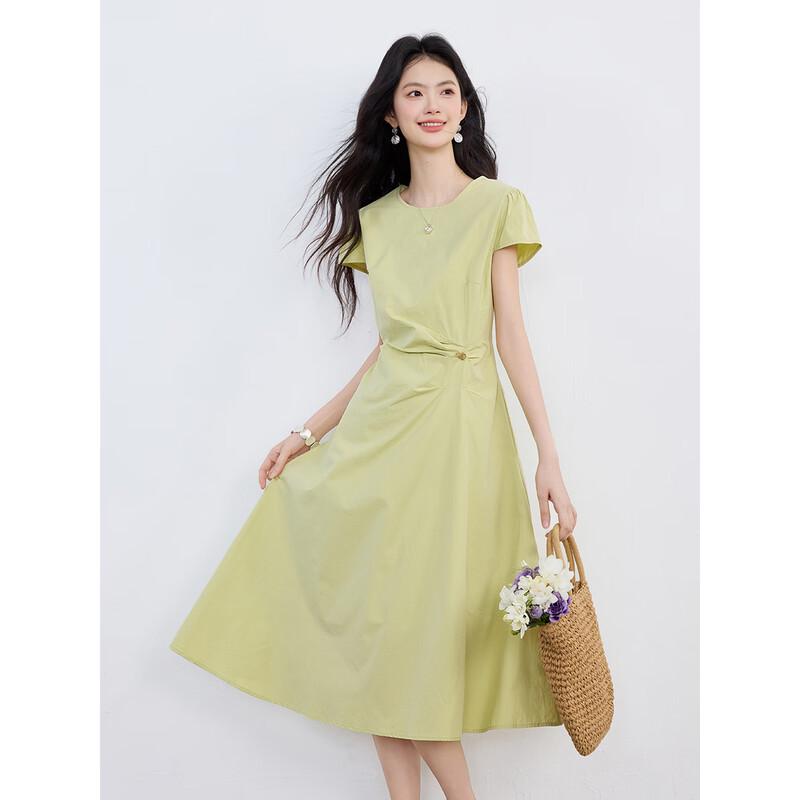 Women's French Style Pure Cotton A-Line Summer Dress