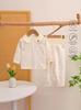 Frühlings- und Herbst-Baby-Baumwoll-Zweiteiler mit hohem Bund, nahtlos - Prinzessinnen- & Britischer Stil