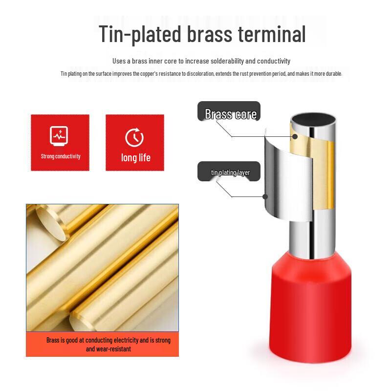Pre-insulated Tube Wire Terminal Connector