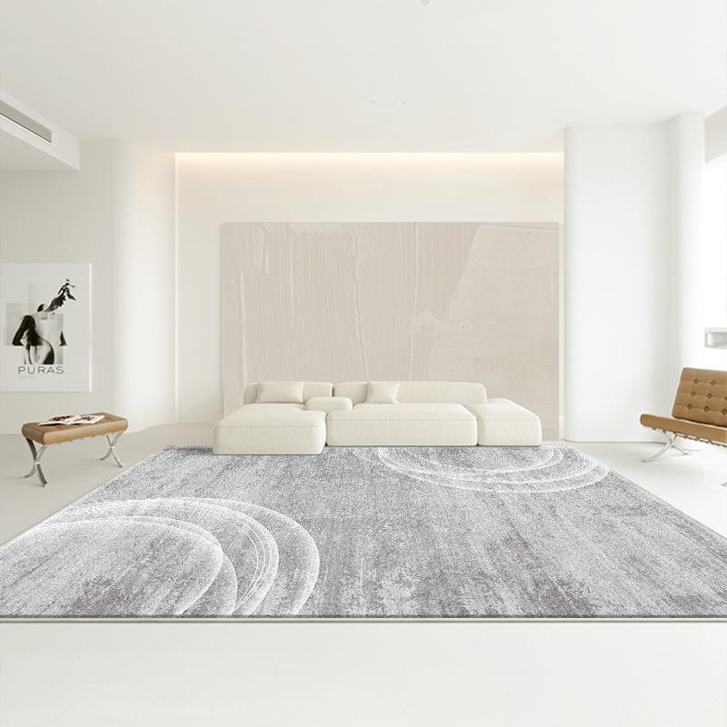 Retro Light Luxury High-End Cream Carpet: French-Style Waterproof, Anti-Stain Floor Mat for Living Room & Bedroom