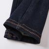 Xiangying Women's Vintage Embroidered Straight-Leg Denim Jeans