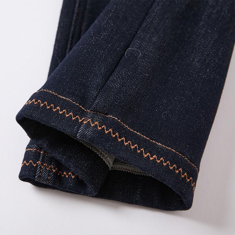 Xiangying Women's Vintage Embroidered Straight-Leg Denim Jeans