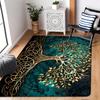 [Item] 1pc Golden Leaf Tree Carpet - Machine Washable - Area Rug for Living Room Coffee Table, Bedroom, Entry Door Mat
