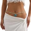 Imitation Pearl Seashell Belly Chain Double Layer Body Chain Belt New Boho Waist Chain  Women