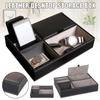 Multifunctional Men's Valet Tray PU Leather Jewelry Boxes Durable Desk Organizer Box  Women