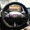 Voor Infiniti Q50 2013-2017 QX50 2015-2017 Handgestikt antislip zwart Leer Suède Auto Stuurwielhoes