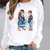 Women's Round Neck Pullover Hoodie for Spring, Autumn, and Winter