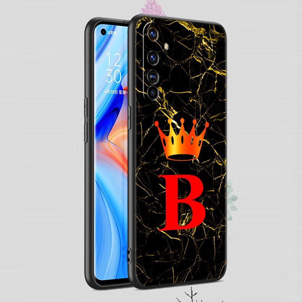 Marble Letter Soft TPU For Realme 13 12 11 10 9 Pro Plus GT3 GT2 C21 C25 C35 C53 C55 C67 Pro 5G Phone Case Cover Fundas Capa Bag