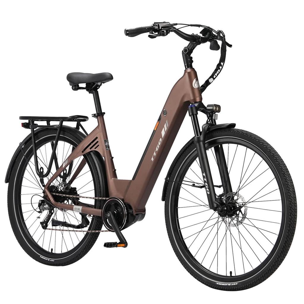 TTGO C7 SE All-Terrain High-end Electric Bicycle 36V18Ah Battery 28 Inch Wide Tires 250W Motor E- Mountain Bike With TowSeat